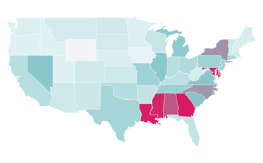 Affinity by region — Thigh-high boots, United States