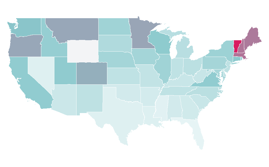 Affinity by region — ThirdLove, United States