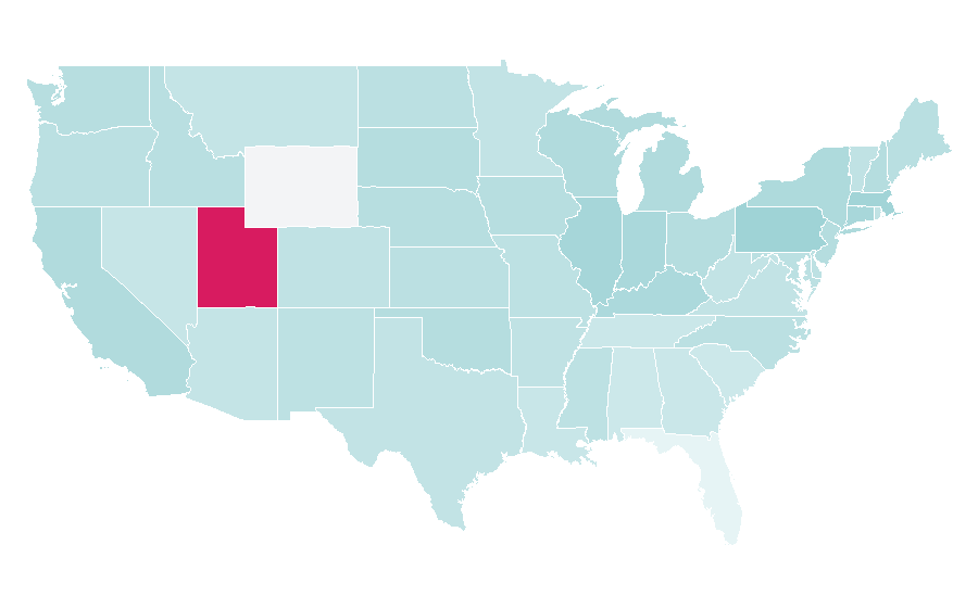 Affinity by region — Thirteen Reasons Why, United States