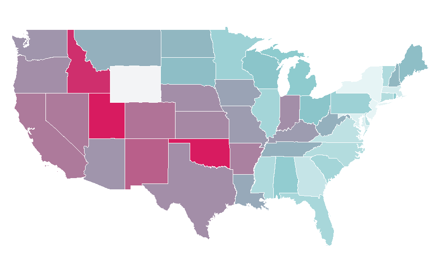 Affinity by region — Thirty Seconds to Mars, United States