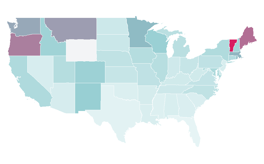 Affinity by region — This American Life, United States