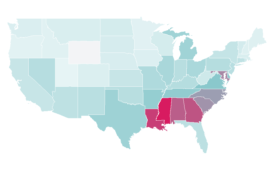 Affinity by region — This Christmas (film), United States