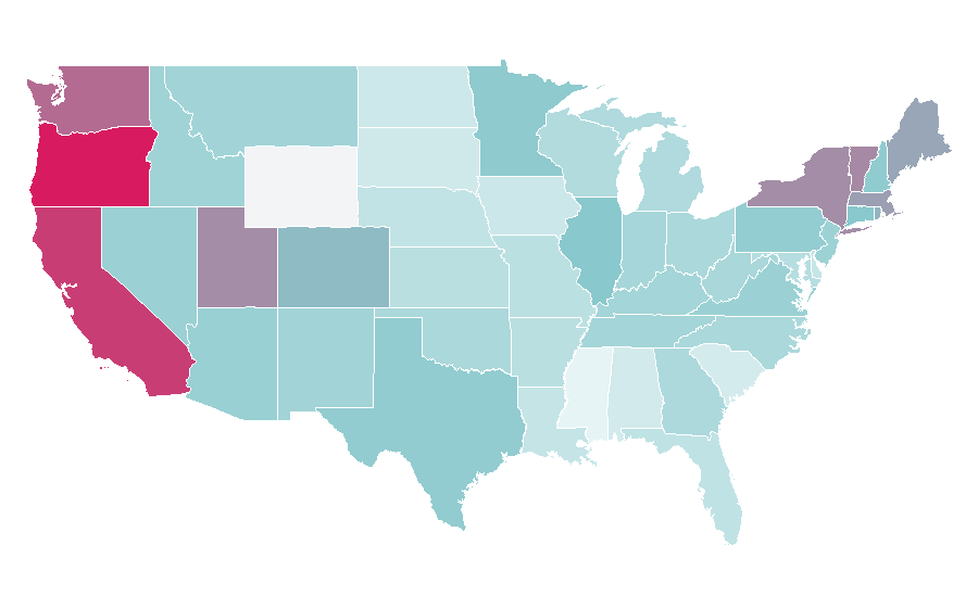 Affinity by region — Thom Yorke, United States