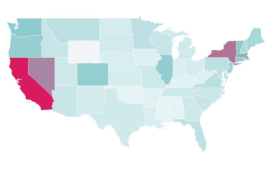 Affinity by region — Thomas Keller, United States