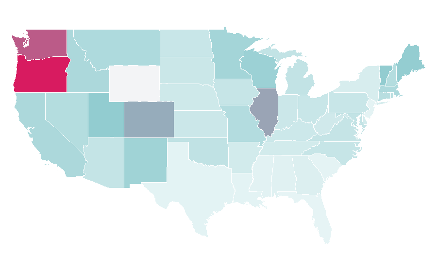 Affinity by region — Threadless, United States