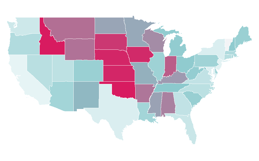 Affinity by region — Three Dog Night, United States