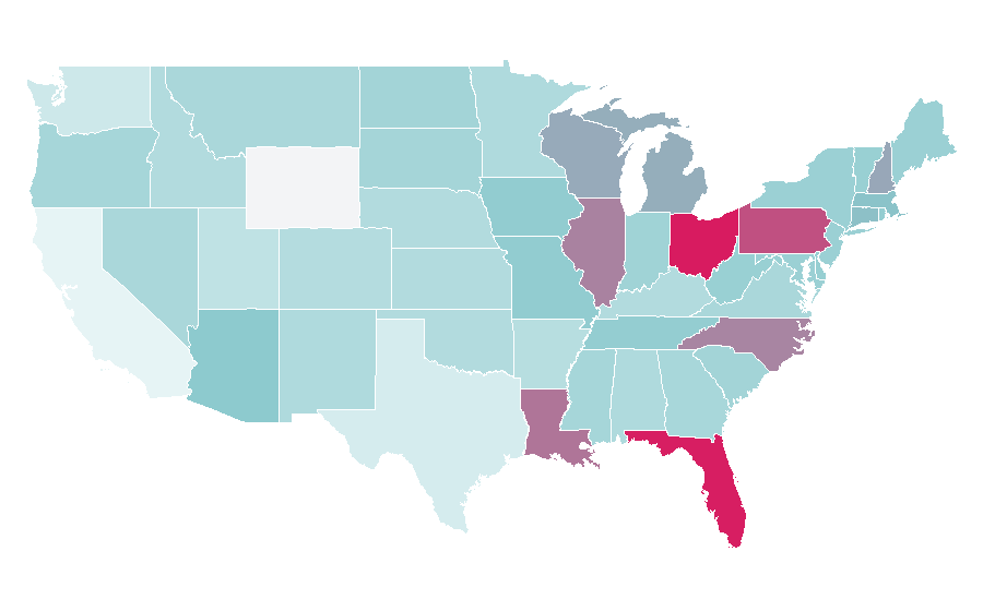 Affinity by region — Three Olives Vodka, United States