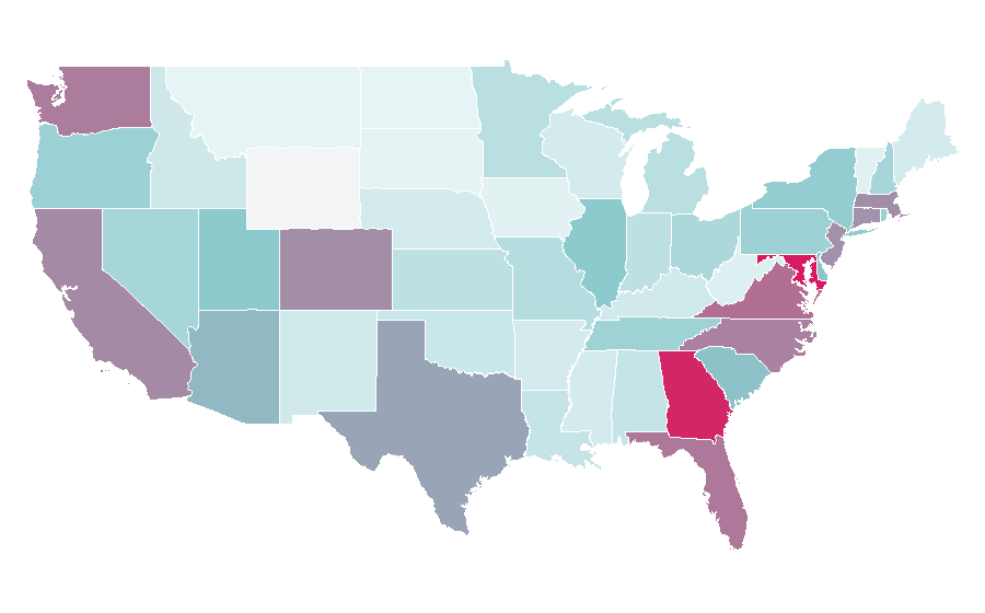 Affinity by region — Thumbtack (website), United States