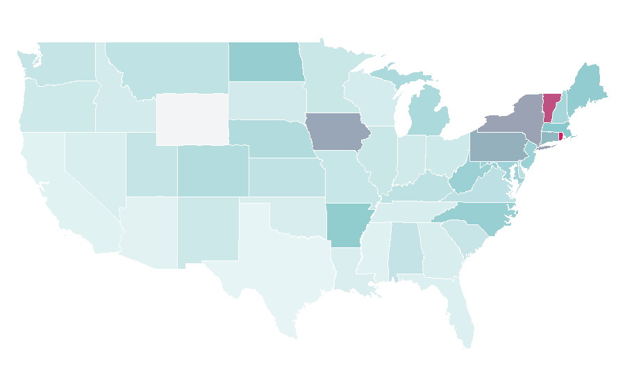 Affinity by region — TIAA–CREF, United States