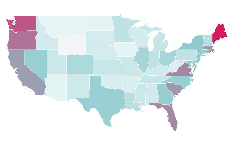 Affinity by region — Tide (brand), United States