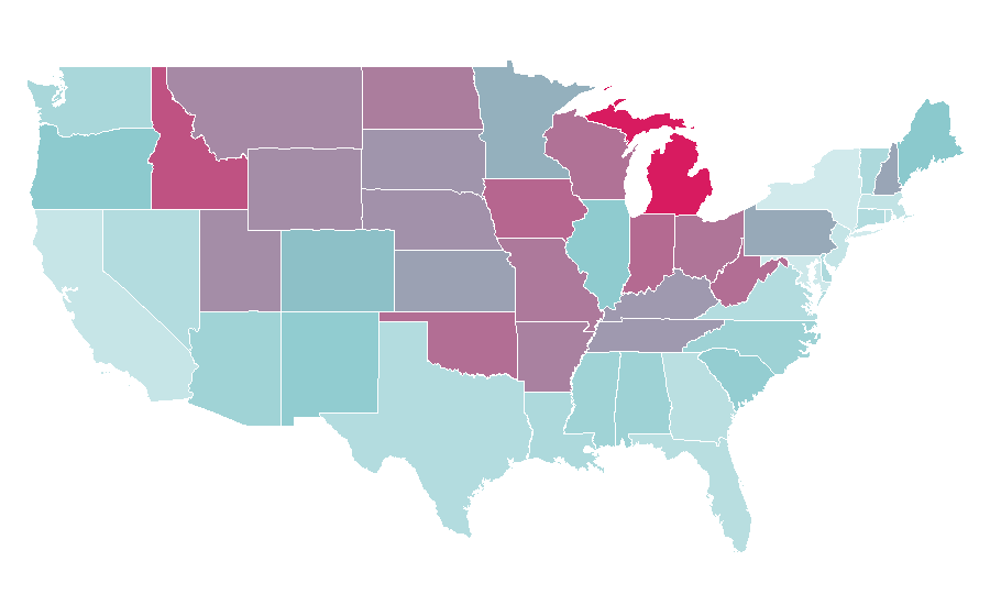 Affinity by region — Tim Allen, United States