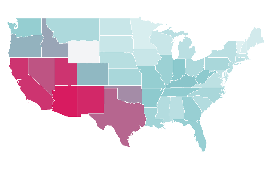 Affinity by region — Tim Burton, United States