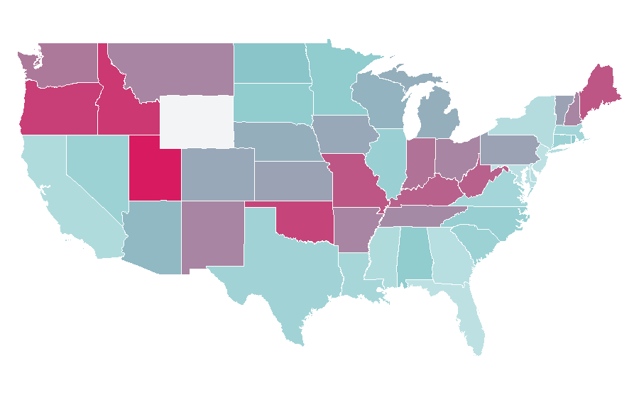 Affinity by region — Tim Curry, United States