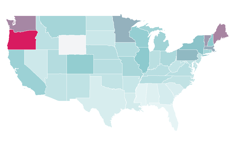 Affinity by region — Tim Heidecker, United States