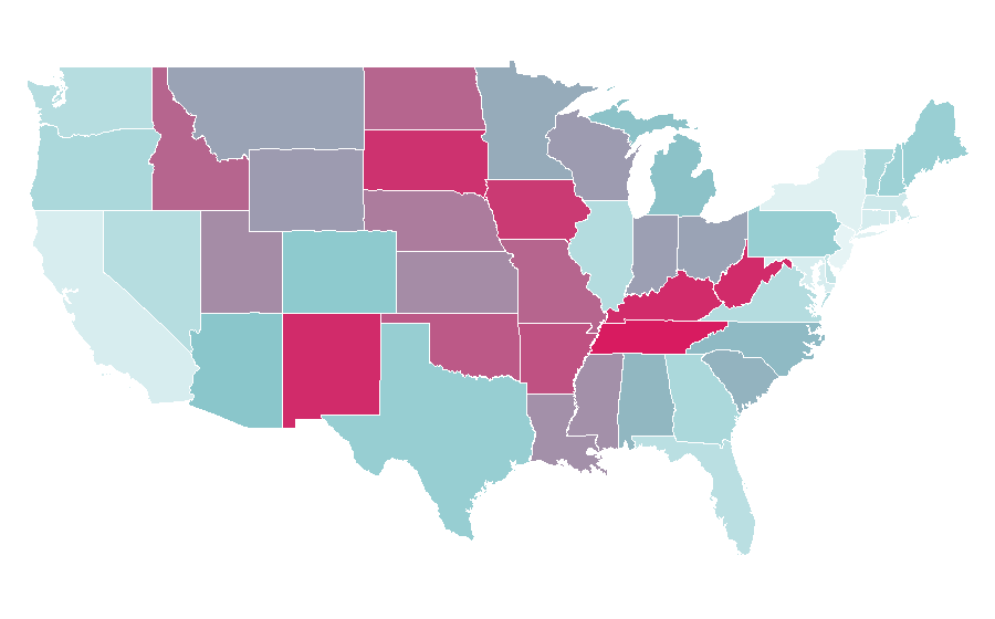 Affinity by region — Tim McGraw, United States