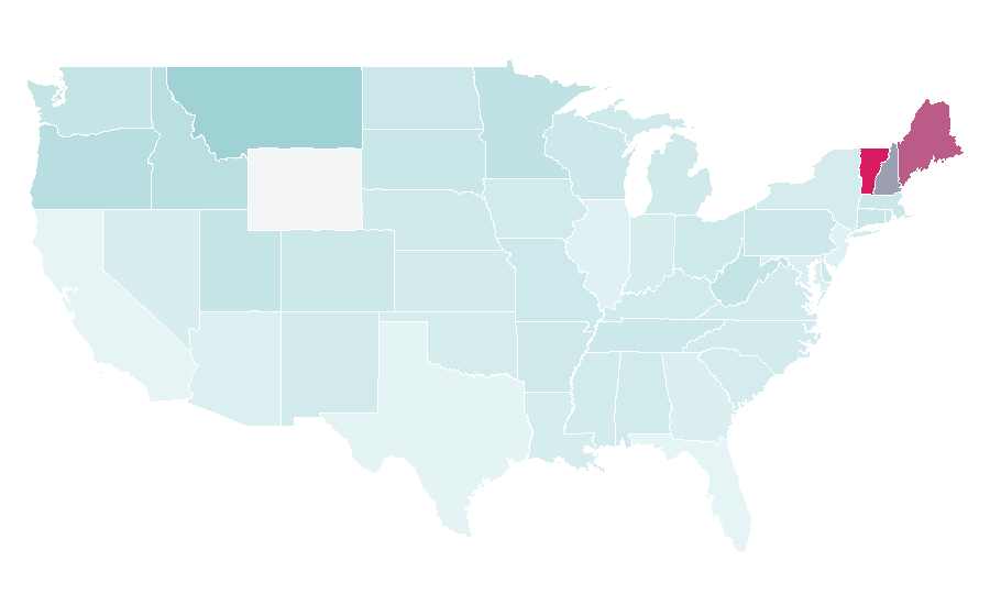 Affinity by region — Timber framing, United States