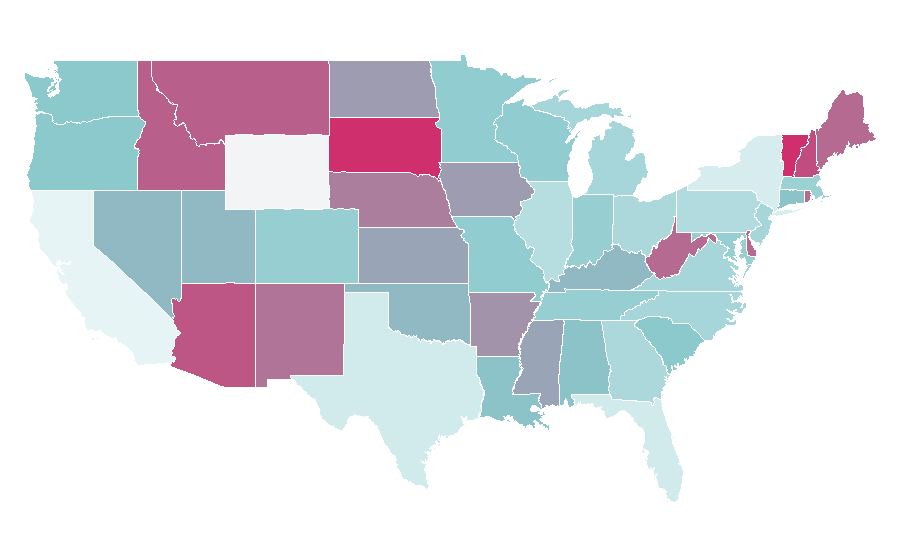 Affinity by region — Time-lapse photography, United States