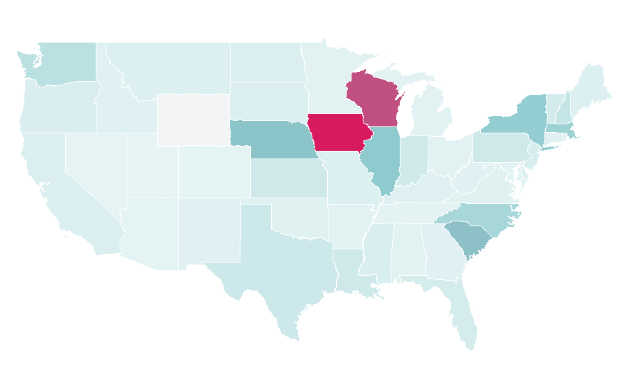 Affinity by region — Time Out (magazine), United States