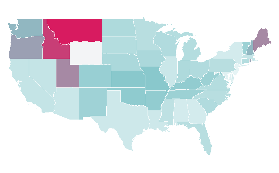 Affinity by region — Timothy Dalton, United States