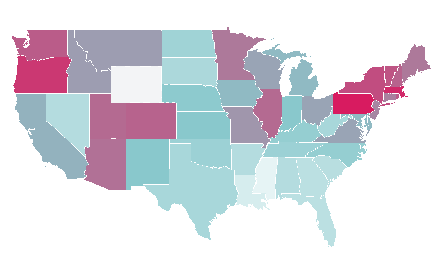 Affinity by region — Tina Fey, United States