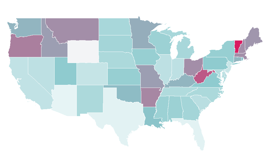 Affinity by region — Tincture, United States