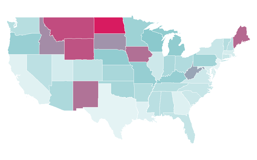 Affinity by region — Tinder, United States