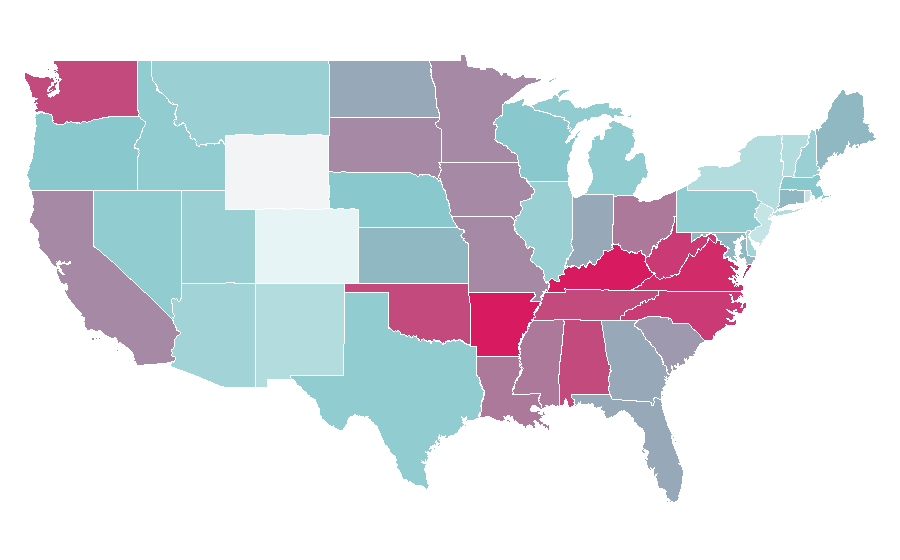 Affinity by region — Tinnitus, United States