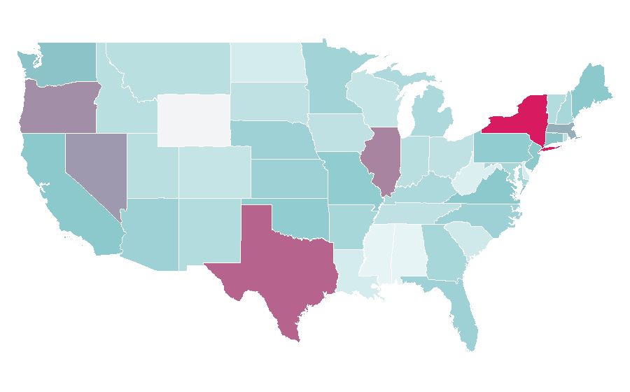 Affinity by region — Tiramisu, United States