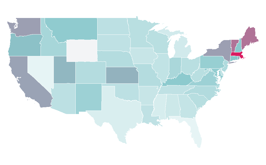 Affinity by region — Titian, United States
