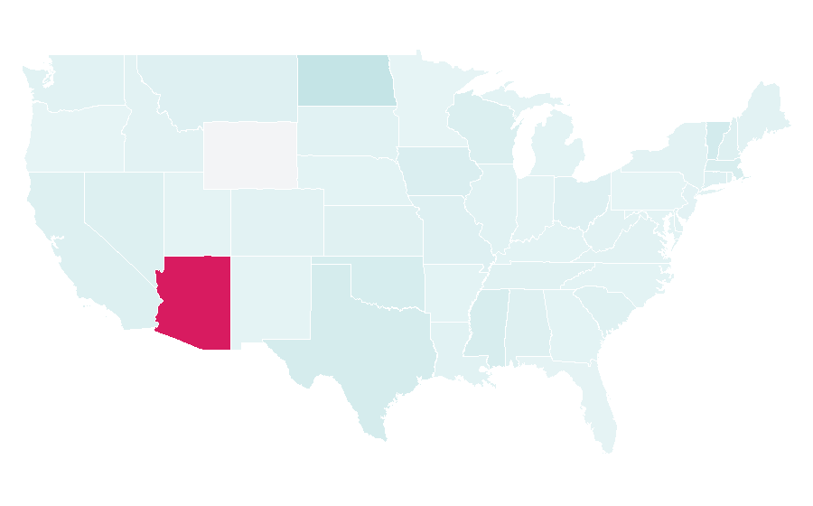 Affinity by region — TMC (TV channel), United States