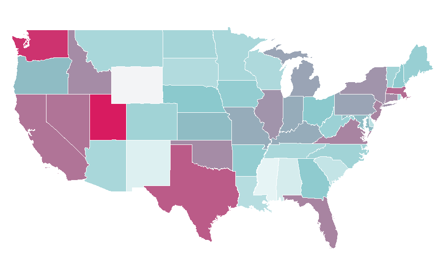 Affinity by region — Toblerone, United States