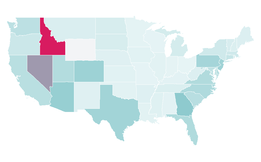Affinity by region — Toll Brothers, United States