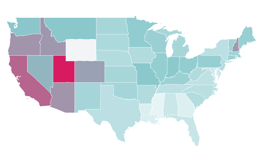 Affinity by region — Tom DeLonge, United States