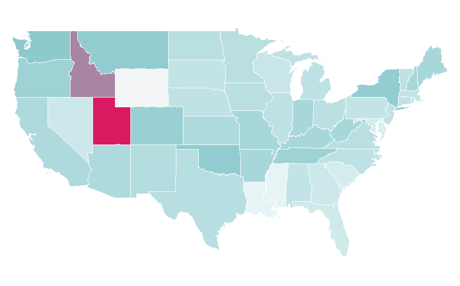 Affinity by region — Tom Felton, United States