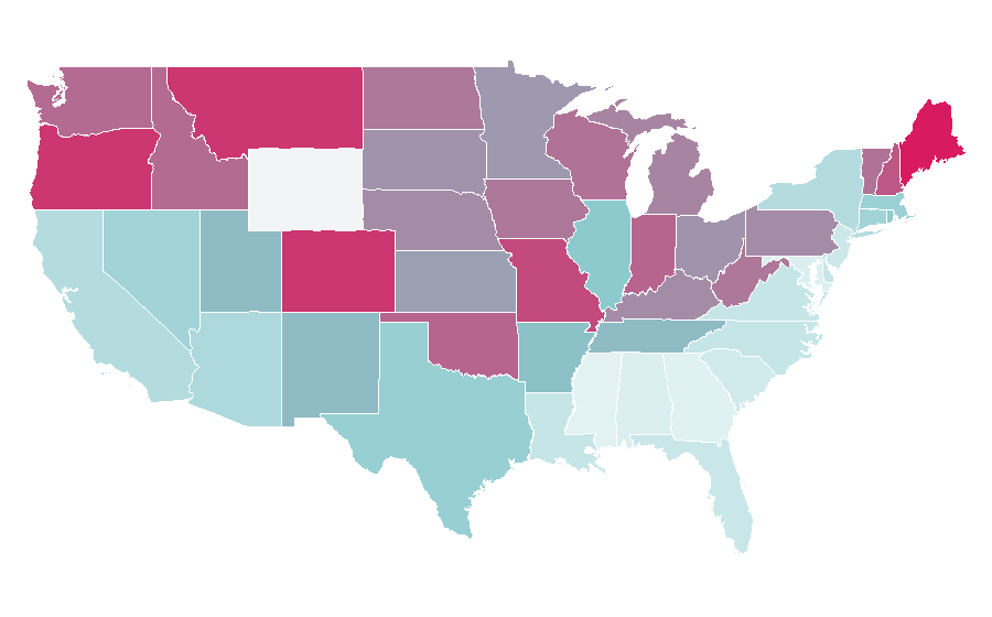 Affinity by region — Tom Green, United States