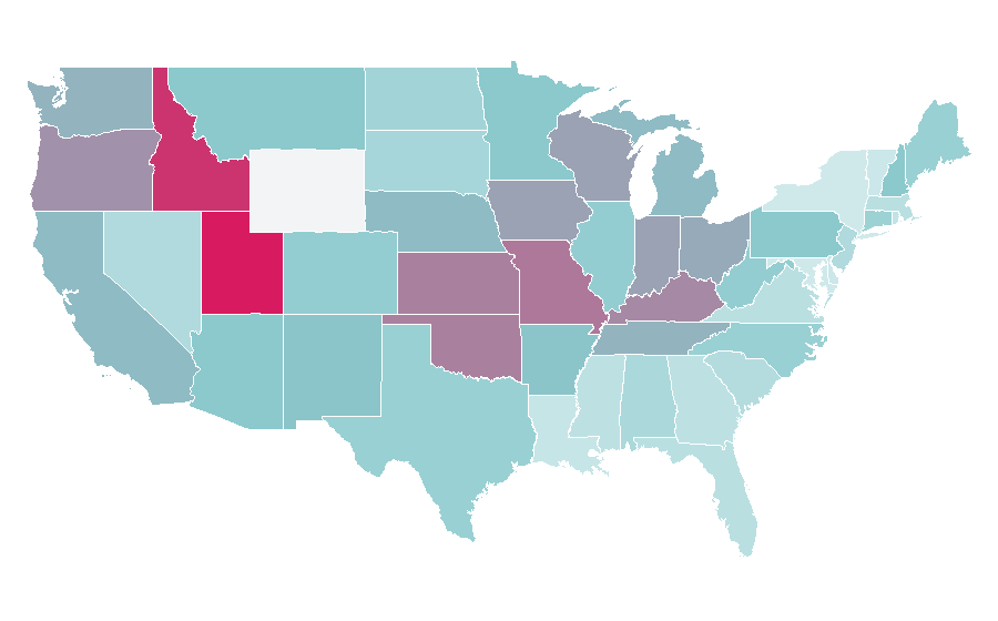 Affinity by region — Tom Hanks, United States