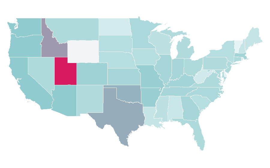 Affinität nach Region — Tom Holland, USA