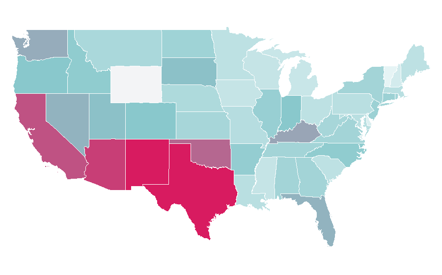 Affinity by region — Tom Kaulitz, United States