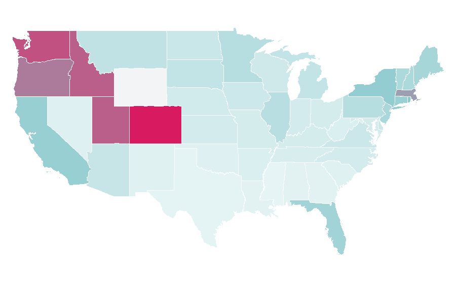 Affinity by region — Tom Odell, United States
