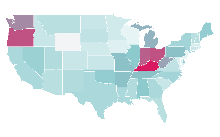 Affinity by region — Tomb Raider: Legend, United States