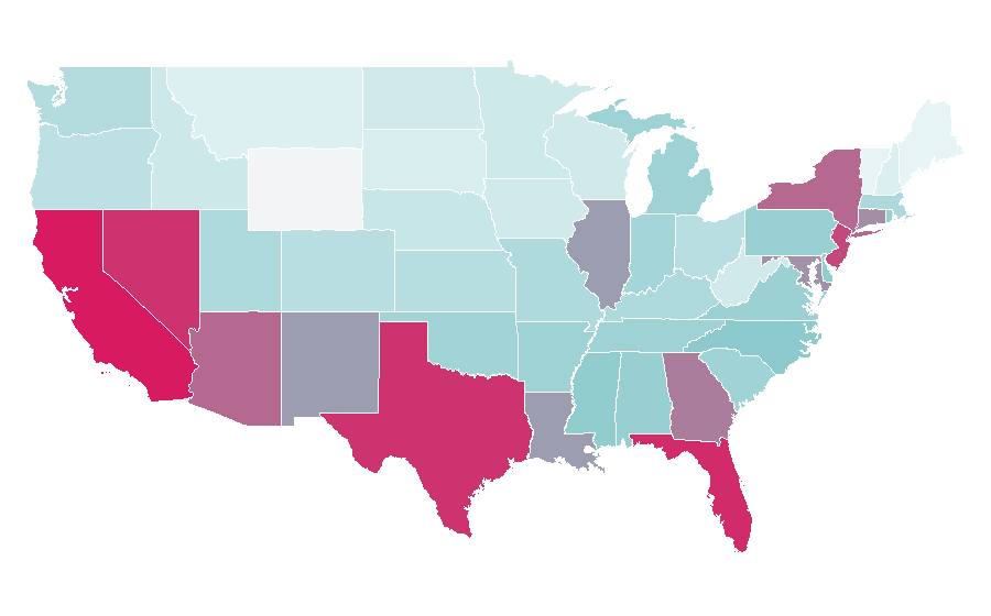 Affinity by region — Tommy Mottola, United States