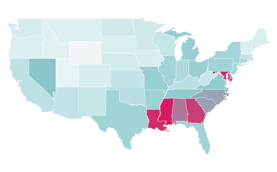 Affinity by region — Toni Braxton, United States