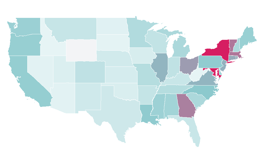 Affinity by region — Toni Morrison, United States