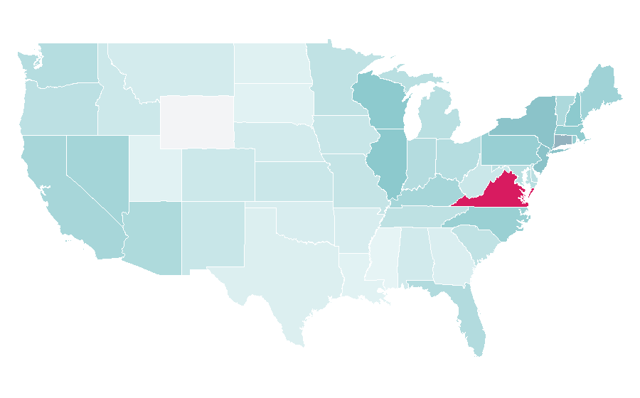 Affinity by region — Tony Bennett, United States