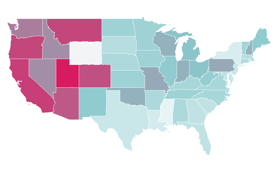 Affinity by region — Tony Hawk, United States