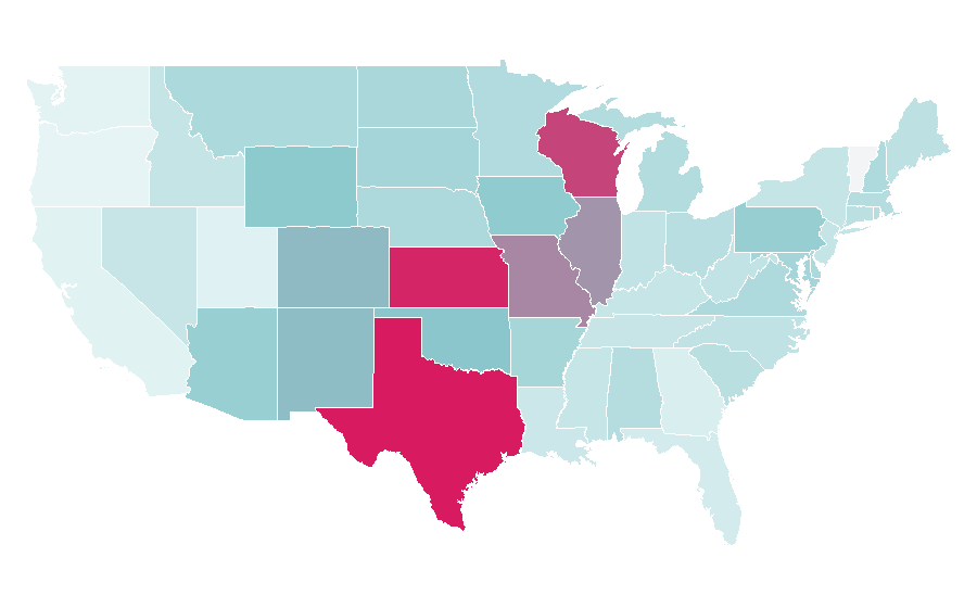 Affinity by region — Tony Romo, United States