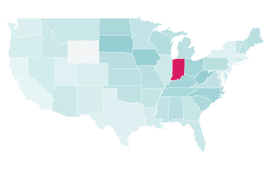 Affinity by region — Tony Stewart, United States