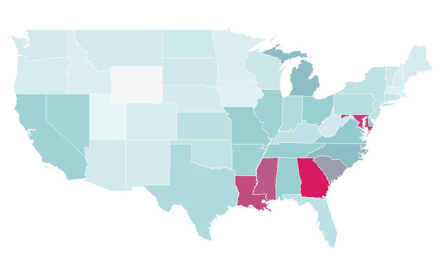 Affinity by region — Tony! Toni! Toné!, United States