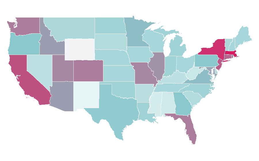 Affinity by region — Too Hot to Handle, United States