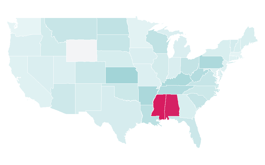 Affinity by region — Toon Blast, United States